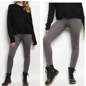 Charcoal fleece lined leggings